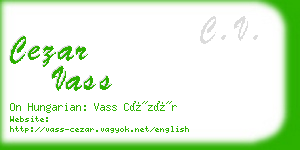 cezar vass business card